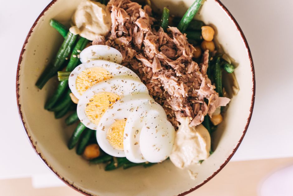 Ensalada de atún y alubias blancas